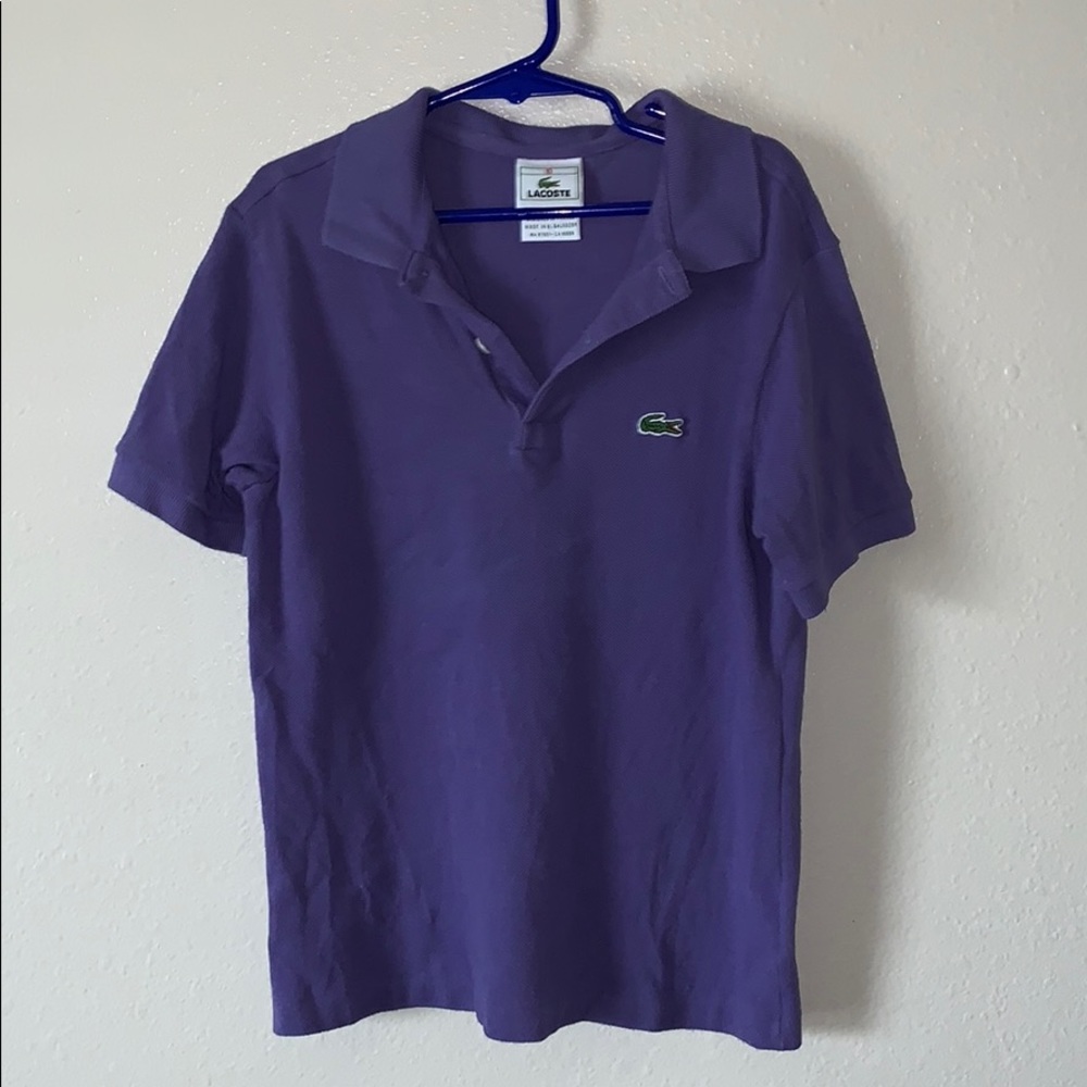 Purple Lacoste Polo Shirt
